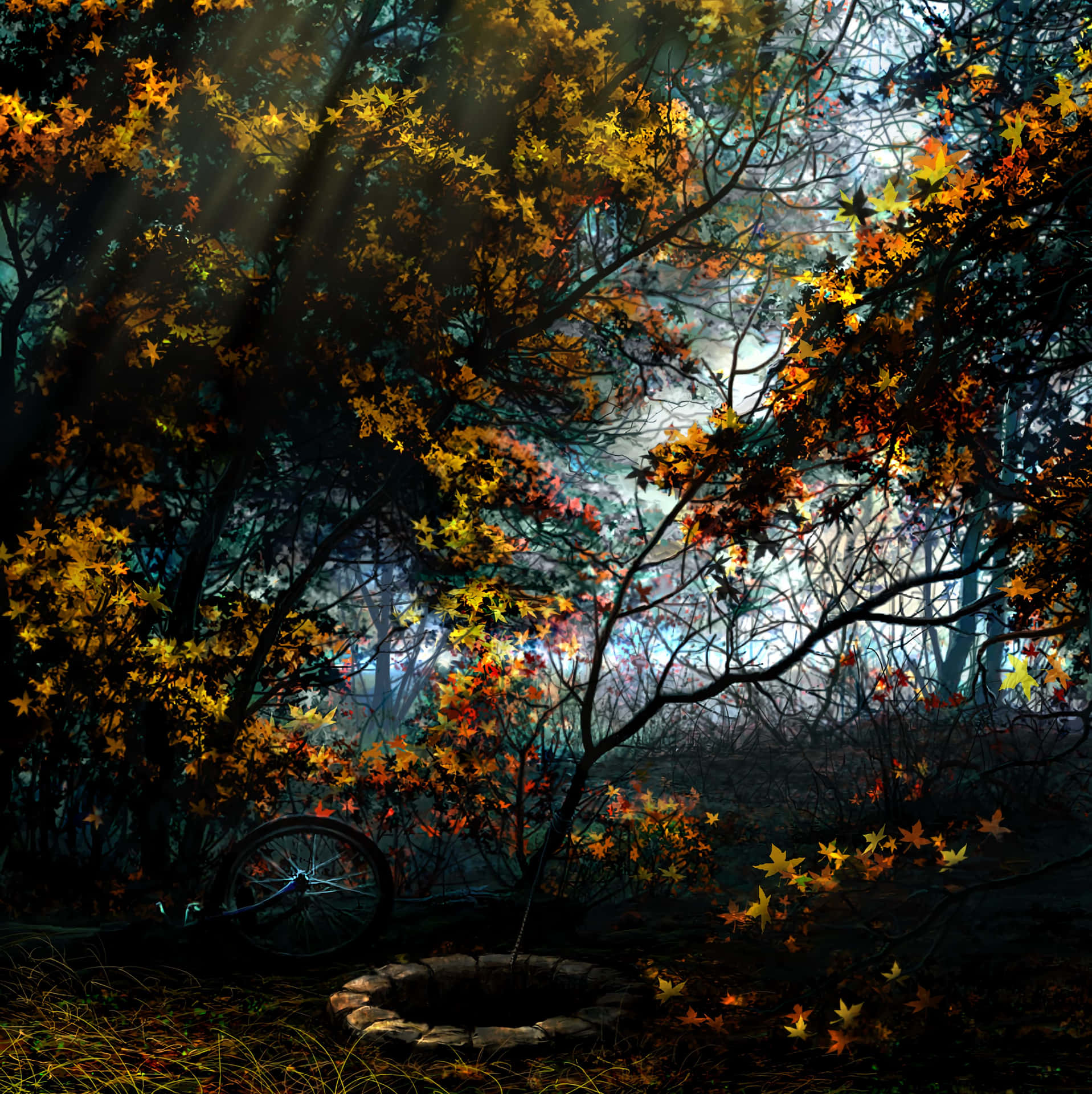 Mystical_ Autumn_ Forest_ Glow Wallpaper