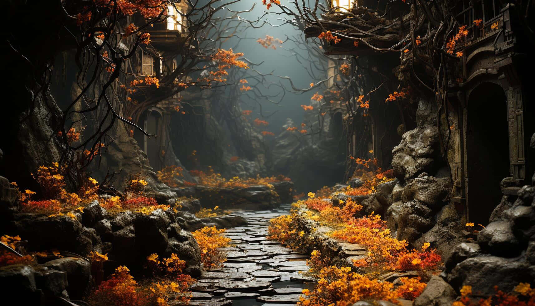 Download Mystical Autumn Pathway Wallpaper | Wallpapers.com