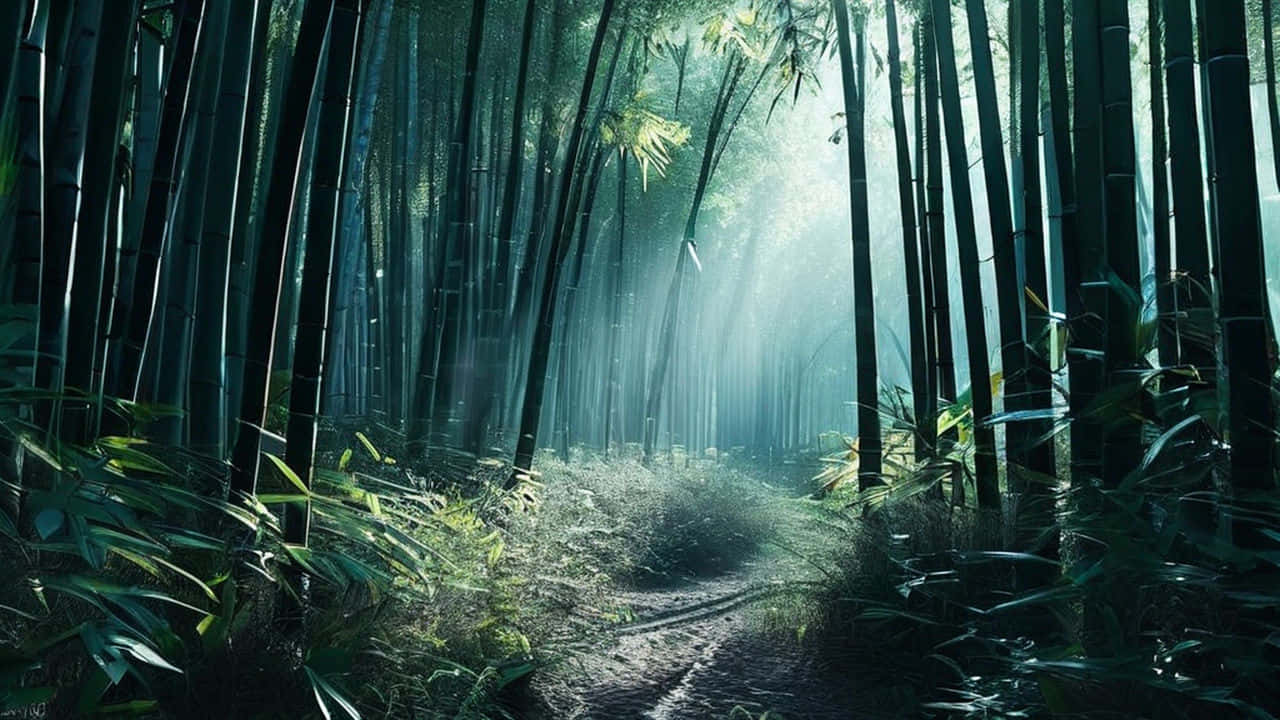 Mystical_ Bamboo_ Forest_ Path_ H D Wallpaper