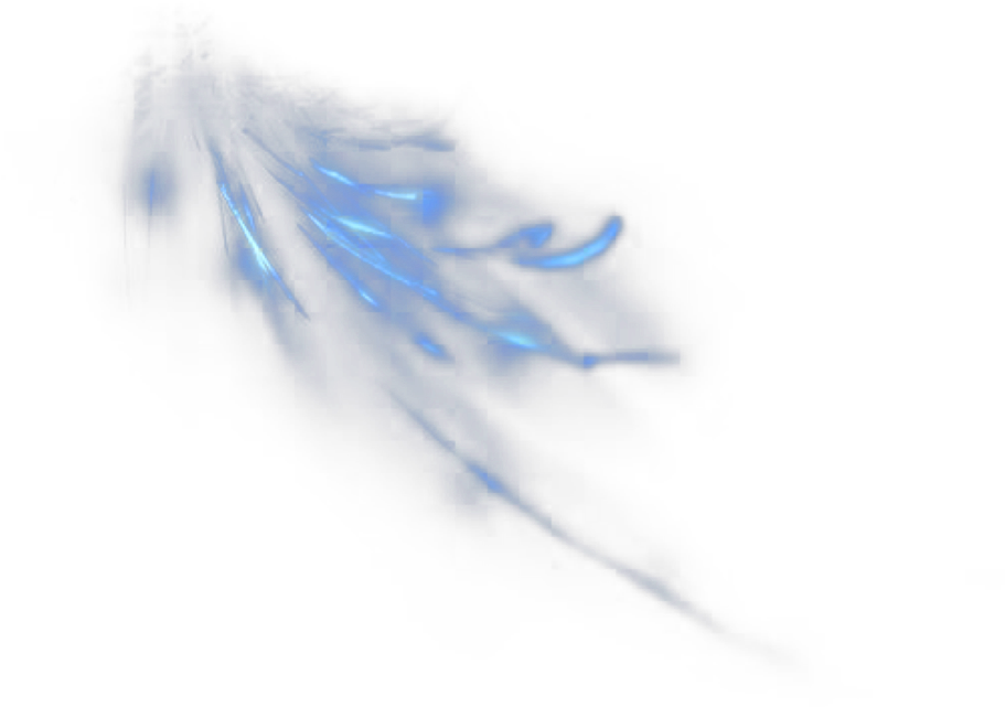 Mystical Blue Feather PNG