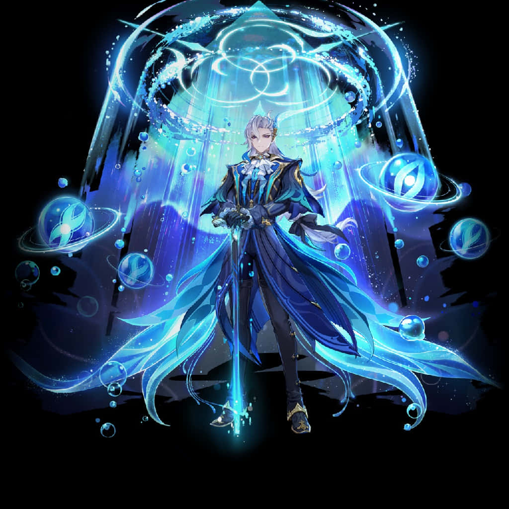 Mystical_ Blue_ Mage_ Artwork Wallpaper