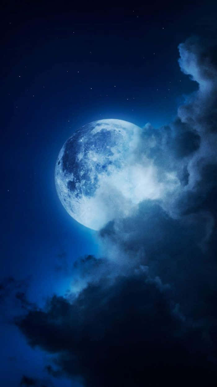 Mystical_ Blue_ Moon_ Night_ Sky Wallpaper