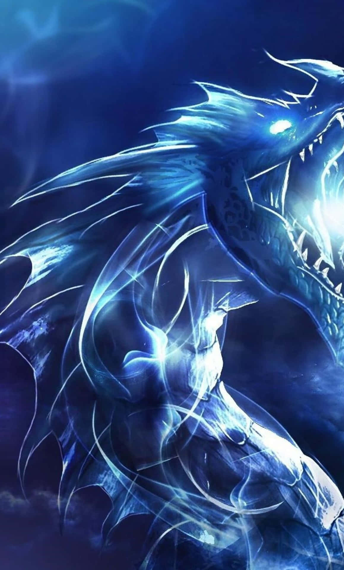 Mystical Blue Sea Dragon Wallpaper