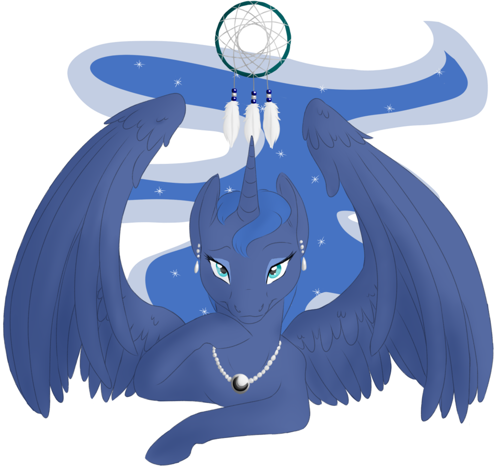 Mystical Blue Unicornwith Dreamcatcher PNG