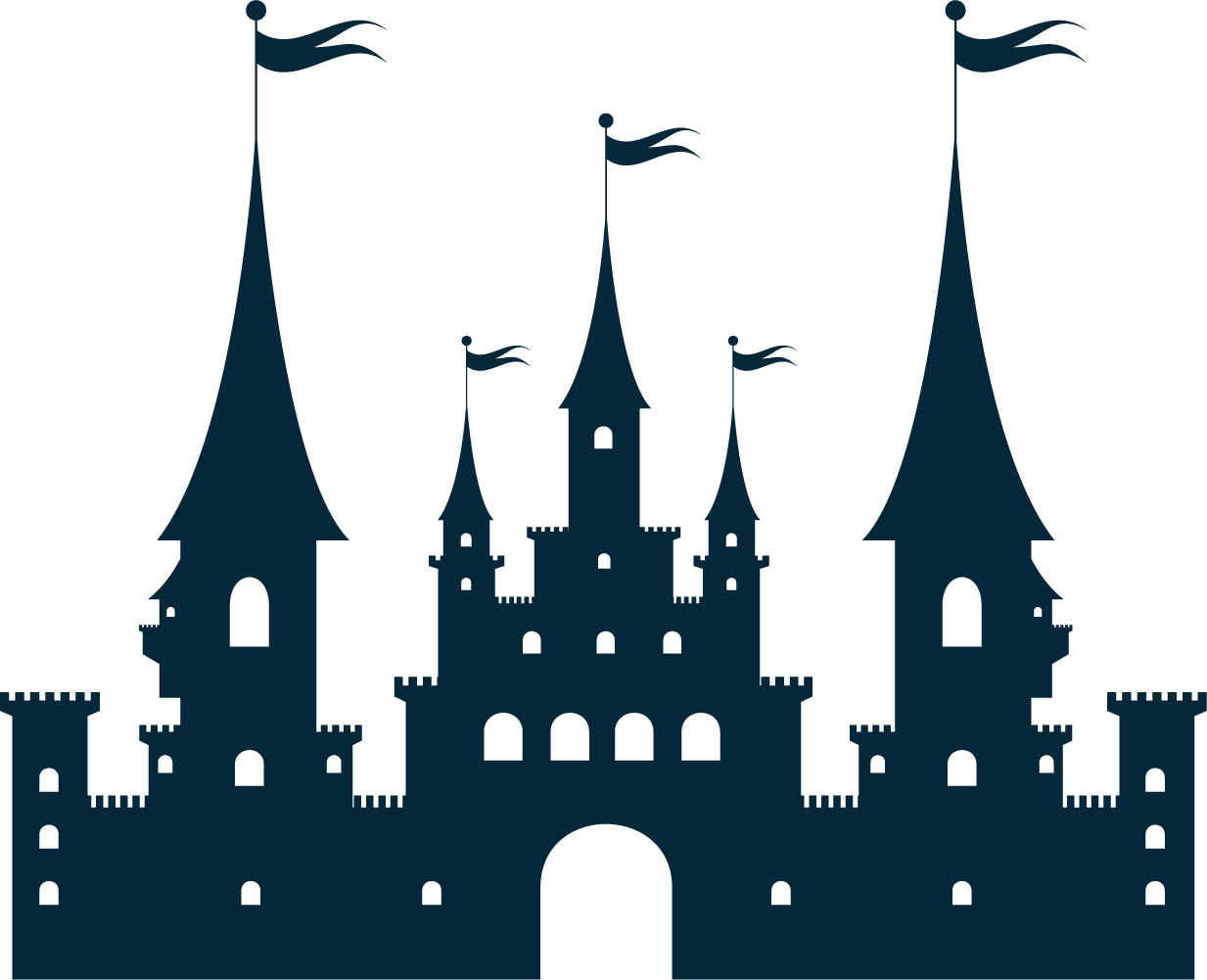Mystical Castle Silhouette PNG