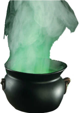 Mystical Cauldronwith Green Smoke PNG