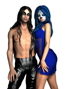 Mystical_ Couple_ Fantasy_ Render PNG