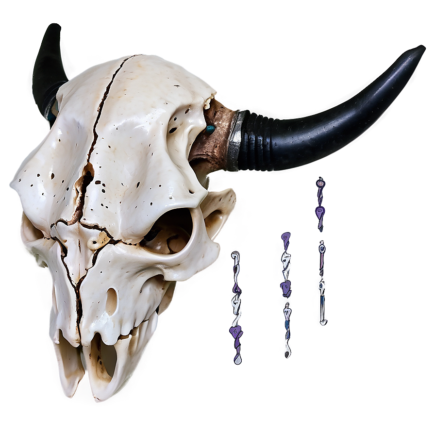 Mystical Cow Skull Png 06132024 PNG