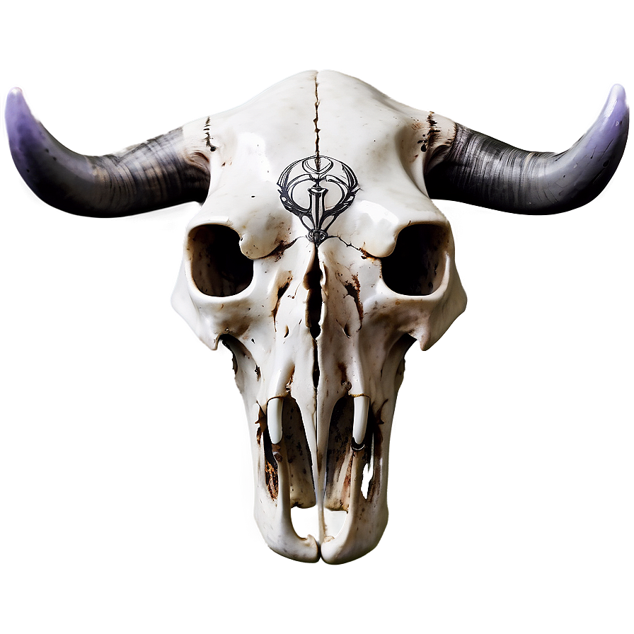 Mystical Cow Skull Png Baq PNG