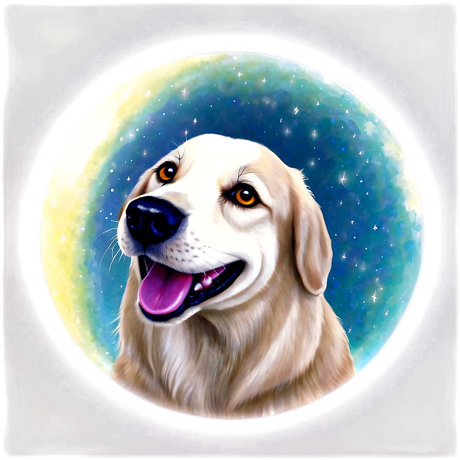 Mystical Dog Face In Moonlight Png 41 PNG