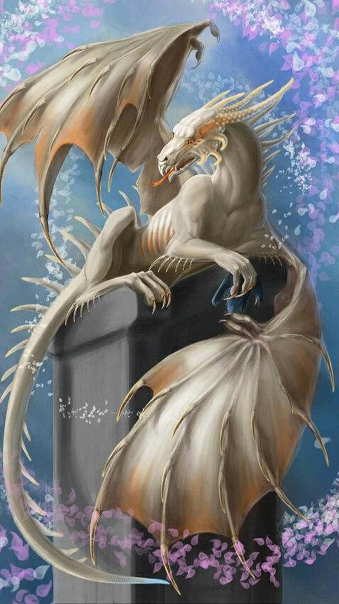 A Mystical Dragon Takes Flight Wallpaper