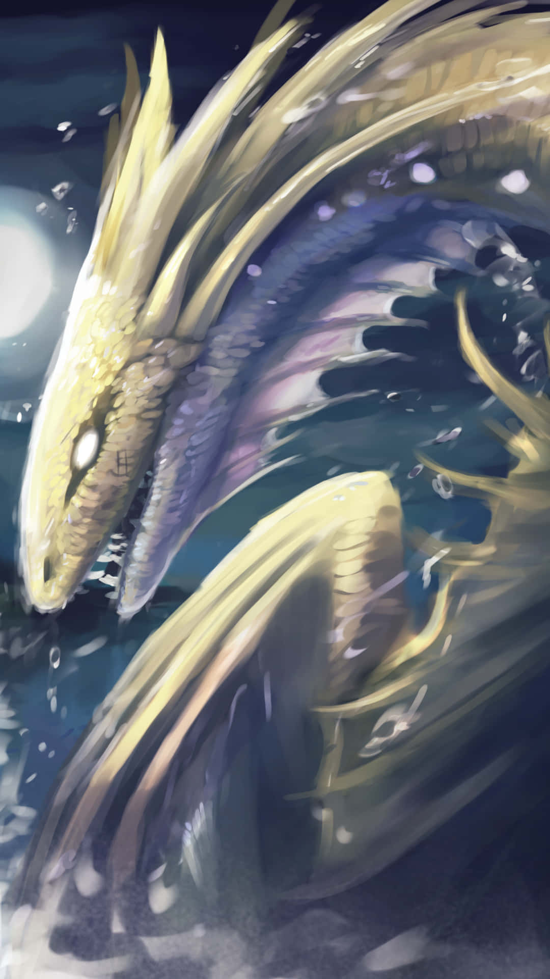 Mystical Dragon Roaring into the Sky Wallpaper