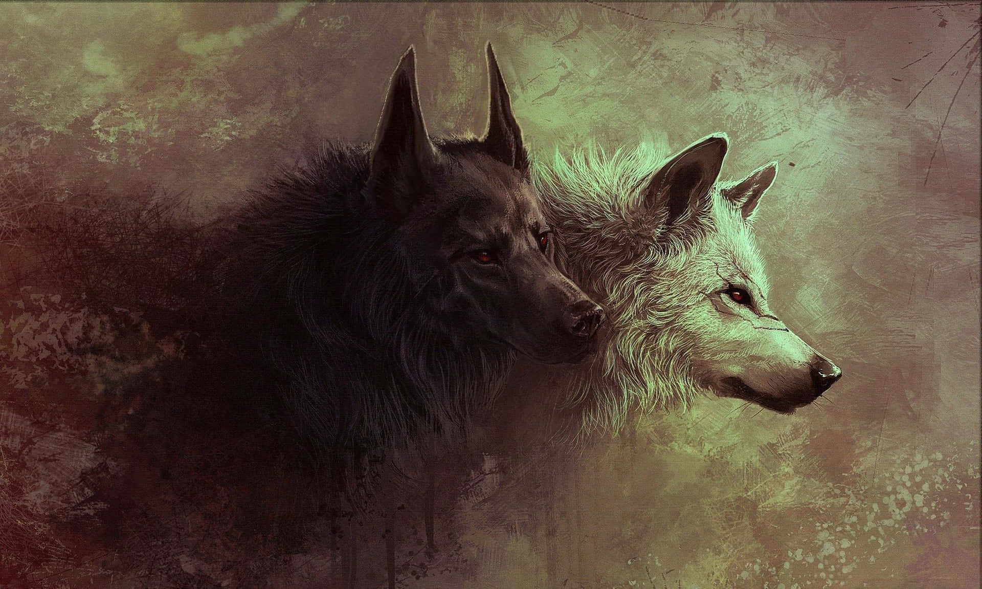 Mystical_ Dual_ Wolf_ Spirits.jpg Wallpaper