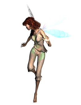 Mystical Fairy Figure PNG