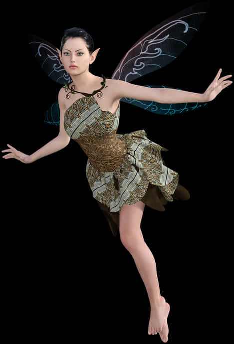Mystical Fairy Floating PNG