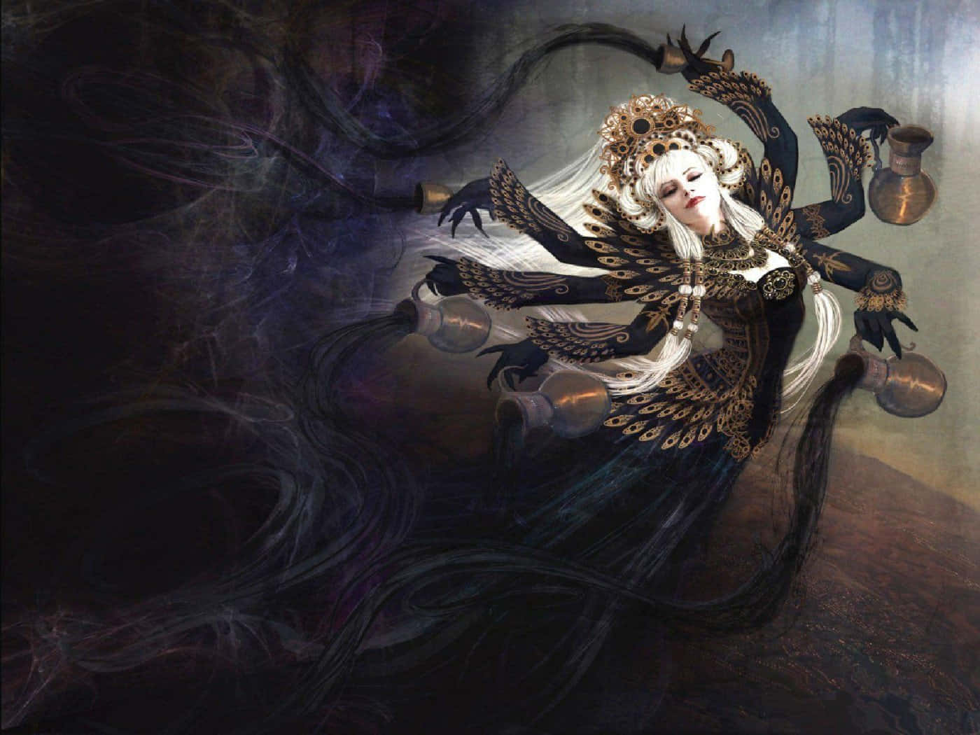 Mystical_ Feathered_ Sorceress Wallpaper