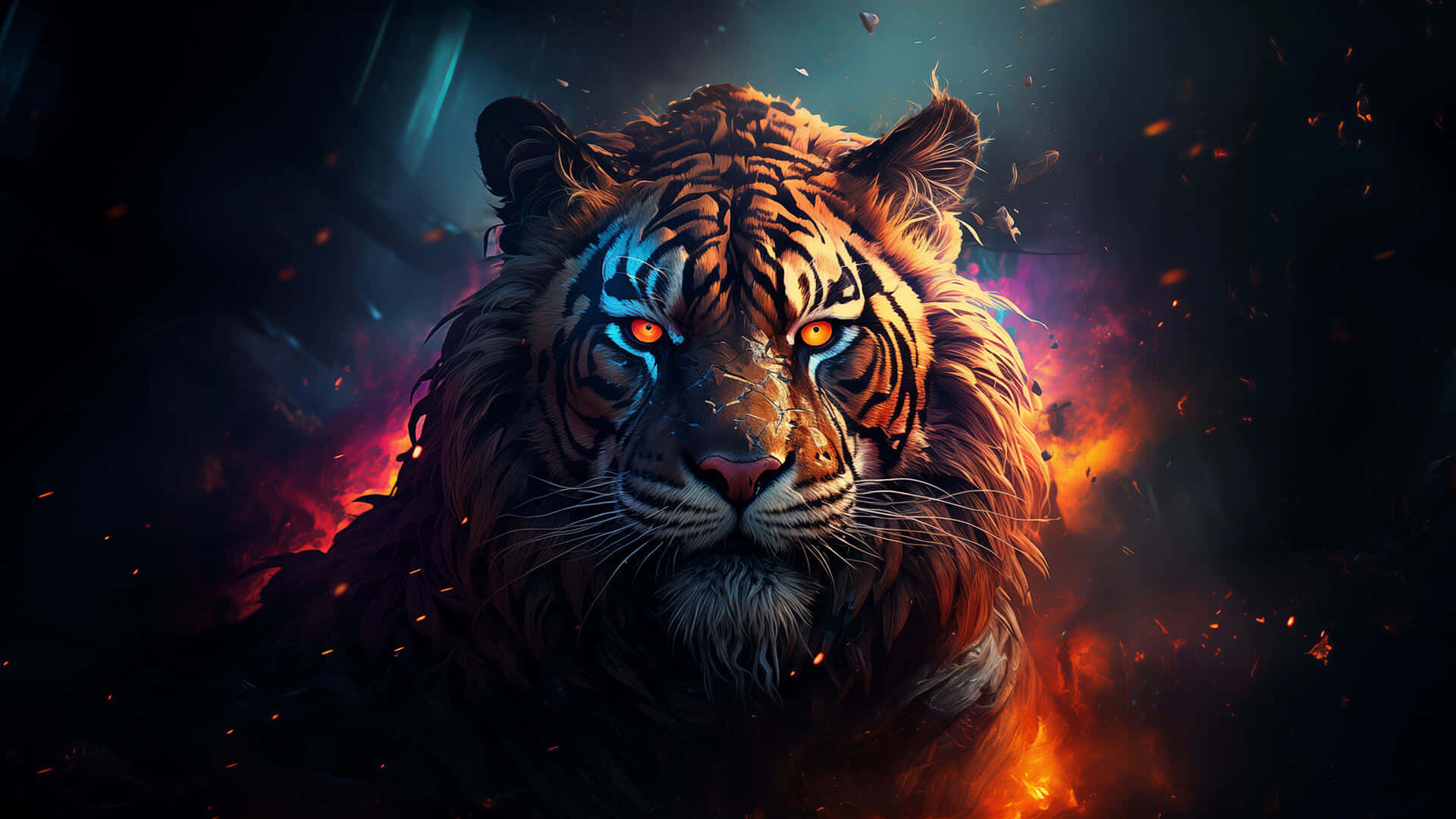 Mystical_ Fire_ Bengal_ Tiger Wallpaper