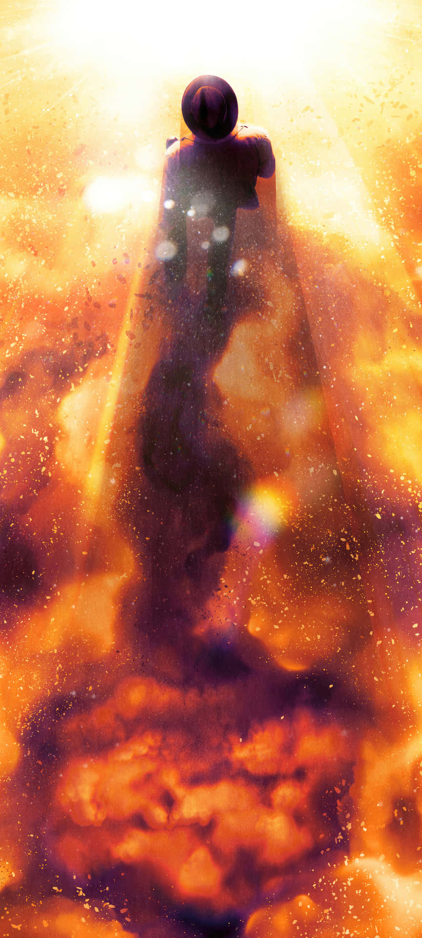 Mystical Fire Explosion Art Wallpaper