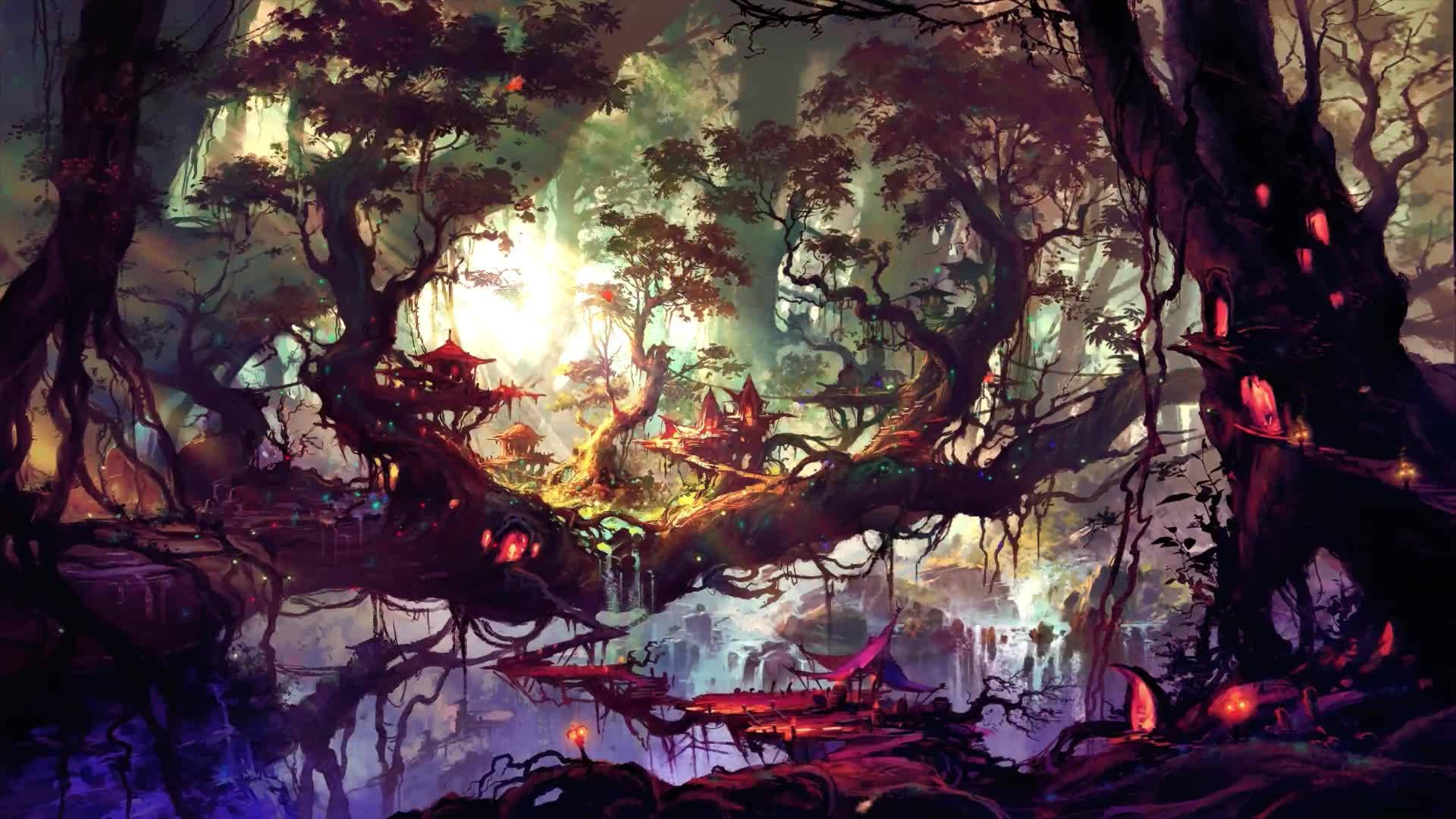 Erkundeden Mystischen Wald Wallpaper