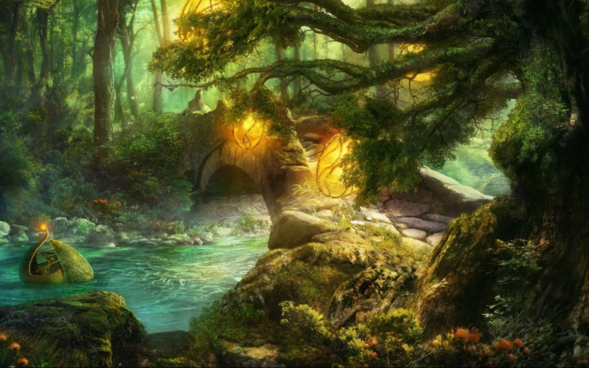 Entfliehein Den Mystischen Wald Wallpaper