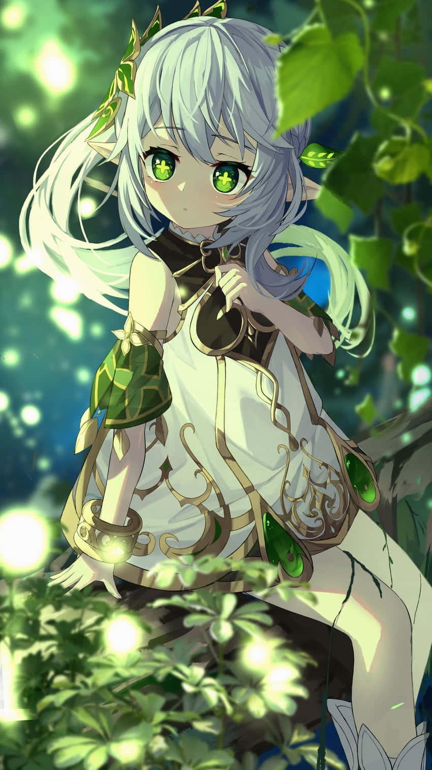 Mystical Forest Guardian Anime Character Wallpaper