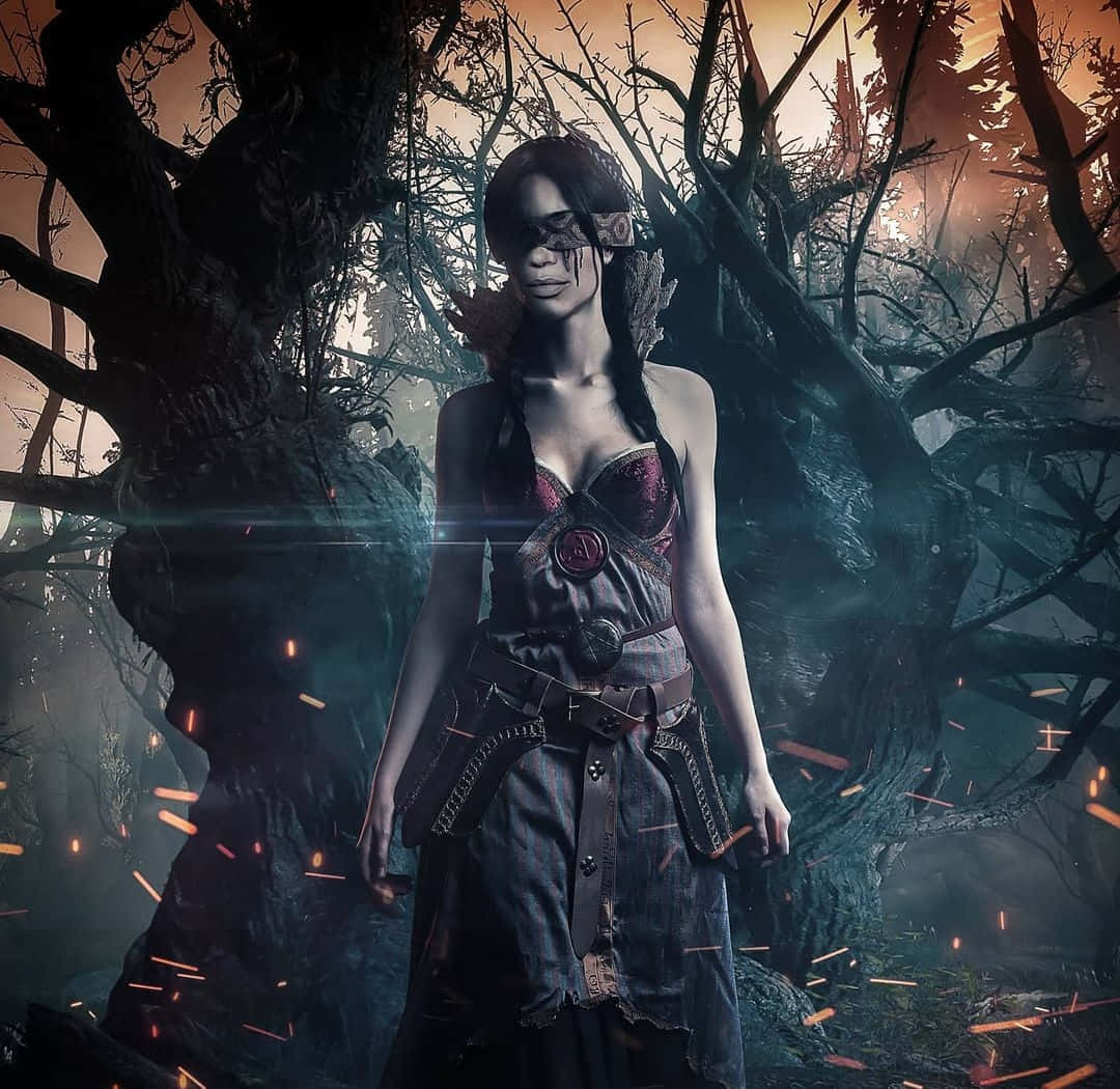 Mystical Forest Sorceress Cosplay Wallpaper