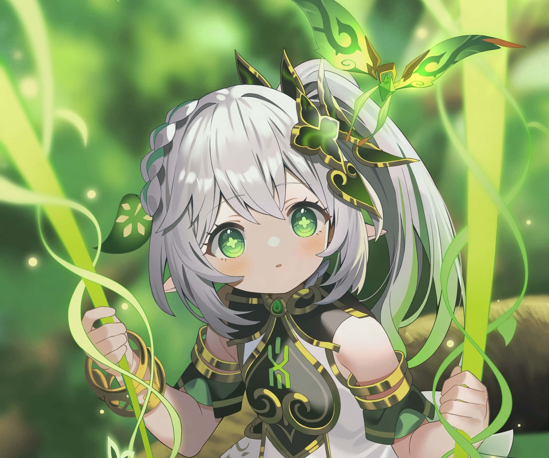 Mystical Forest Spirit Anime Character Wallpaper