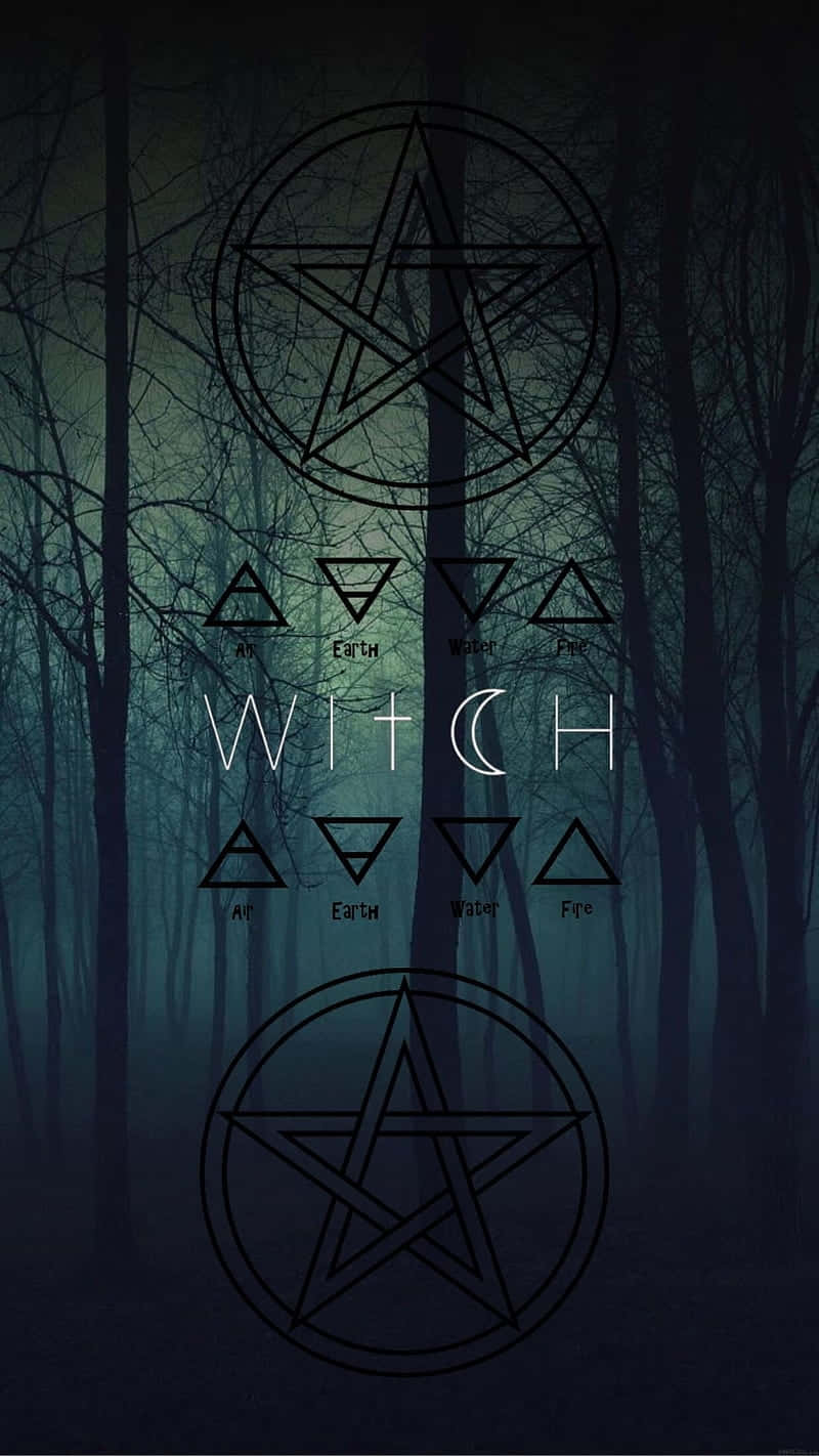Mystical Forest Witch Aesthetic Wallpaper