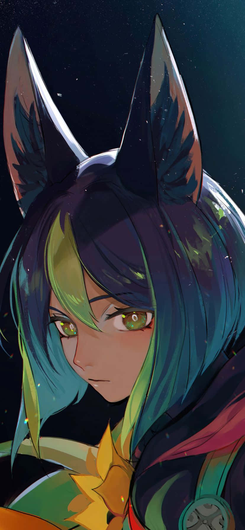 Mystical Fox Ears Character Art Wallpaper