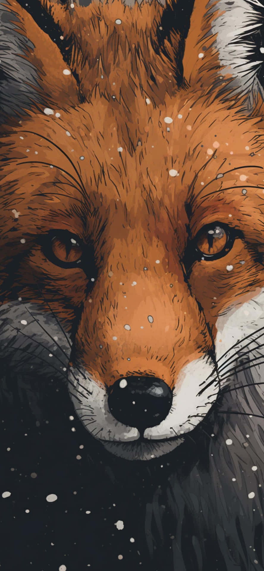 Mystical Fox Portrait Wallpaper