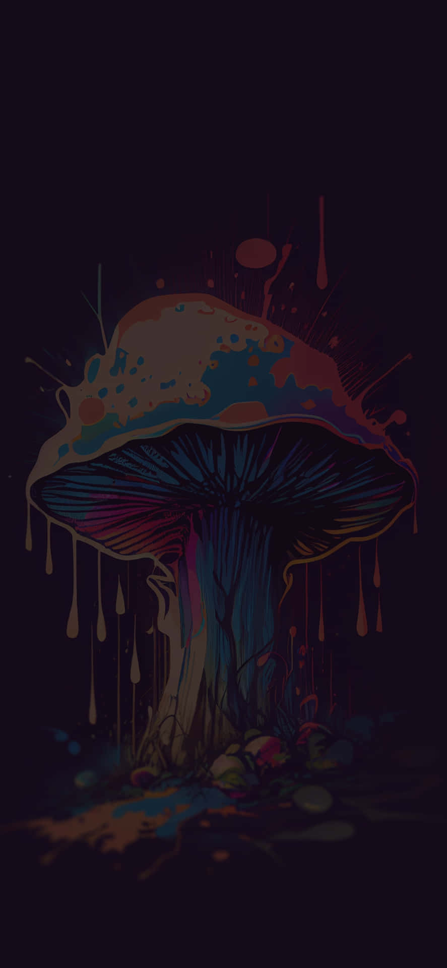 Mystical_ Glowing_ Mushroom_ Art Wallpaper