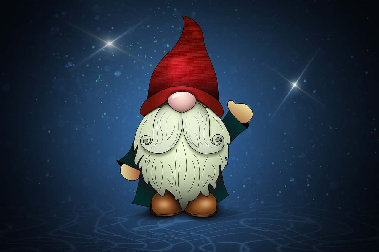 Mystical Gnome Night Background Wallpaper