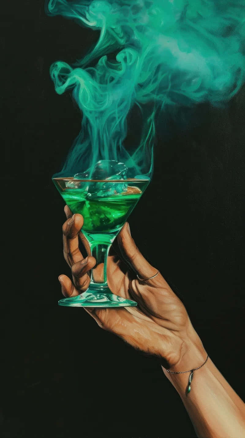 Mystical_ Green_ Potion_ Smoke Wallpaper