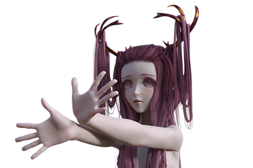 Mystical_ Horned_ Anime_ Character PNG