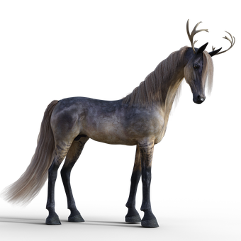 Mystical Horsewith Antlers PNG