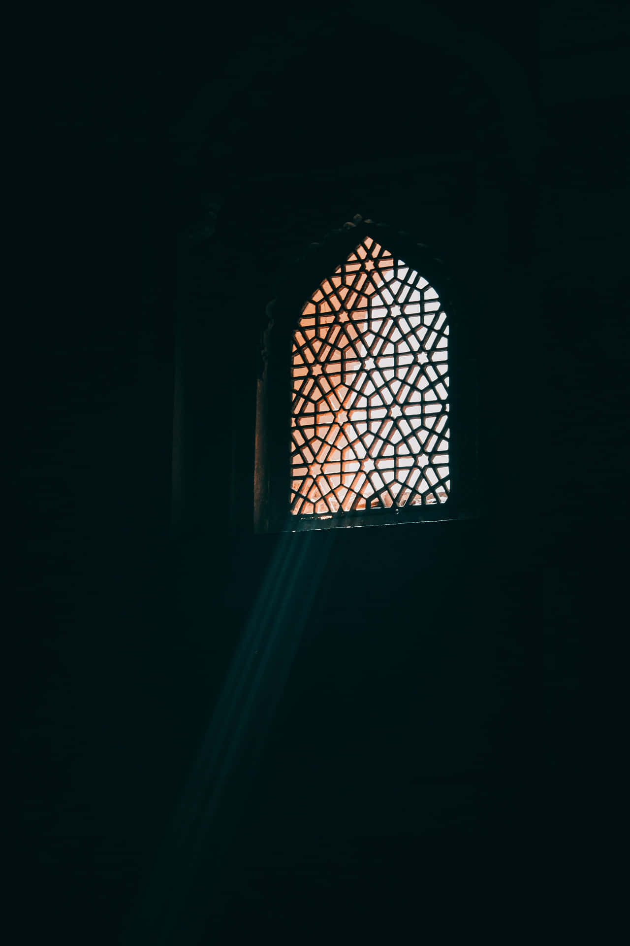Mystical Islamic Geometry Window Wallpaper