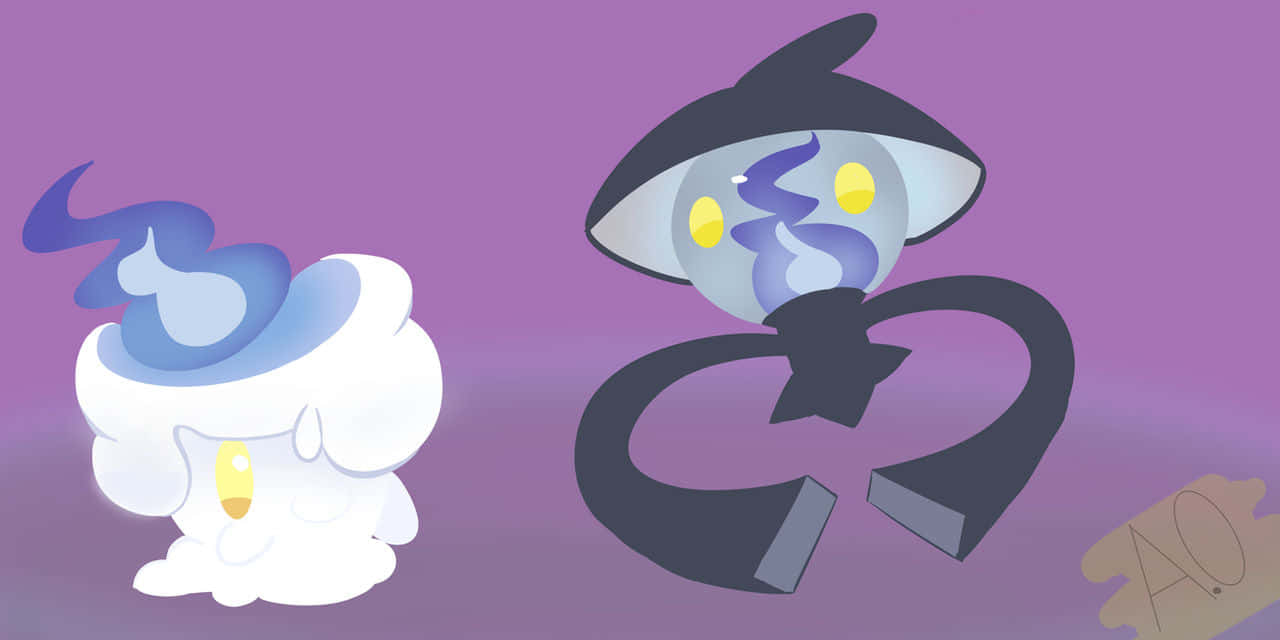 Mystical Lampent Floating In The Dark Wallpaper