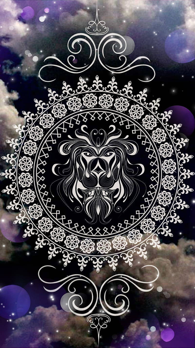Mystical Mandala Illustrating Leo Zodiac's Wind Element Wallpaper