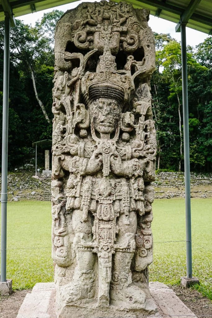 Mystical Mayan Ruins Of Copan Wallpaper