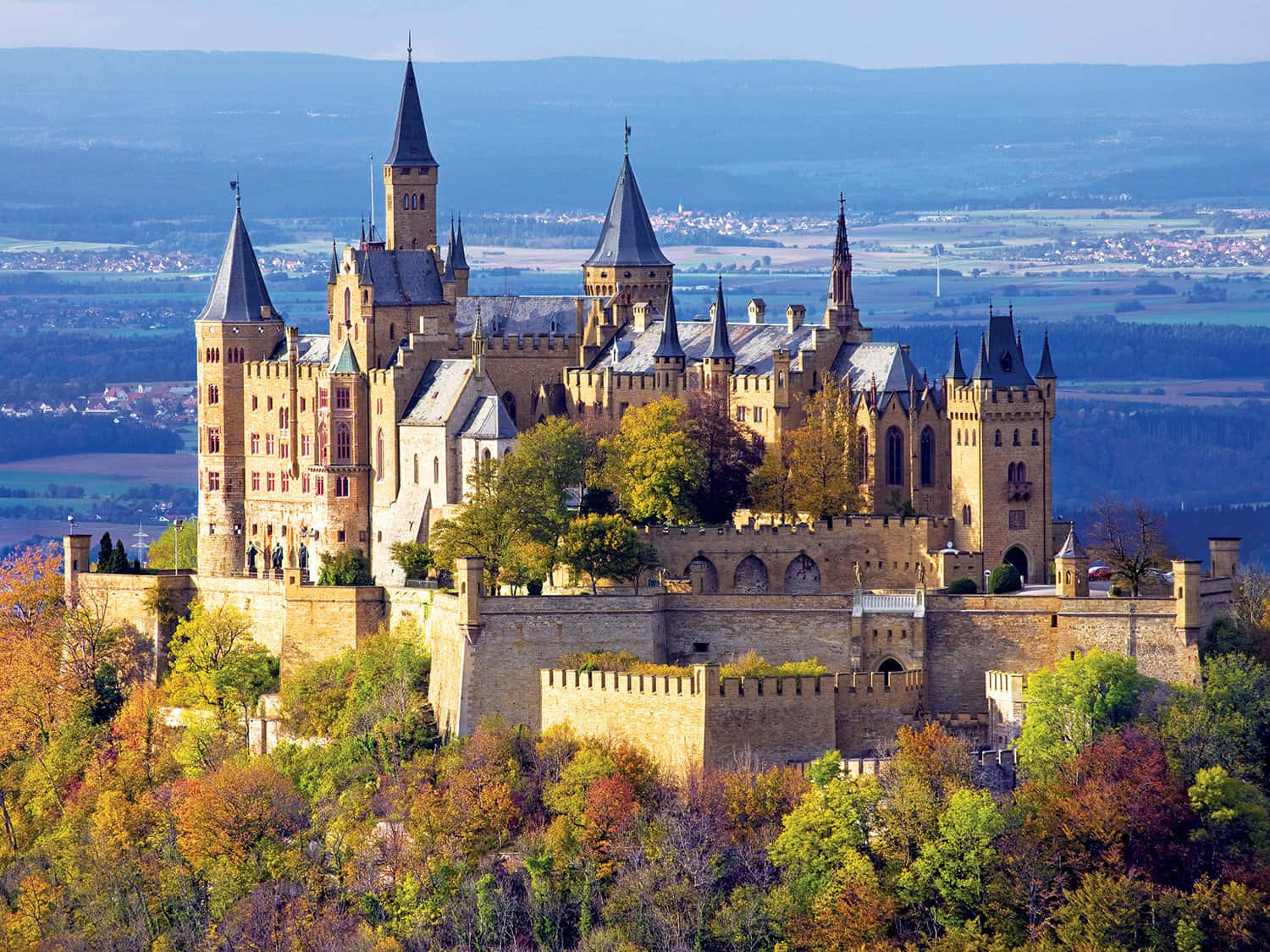 Mystical Medieval Castle At Dusk