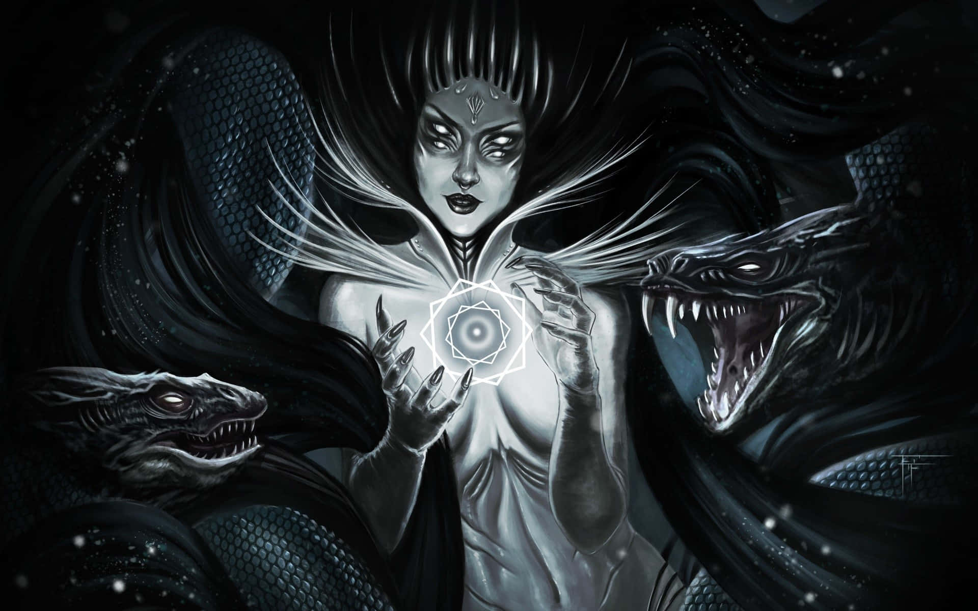 Mystical_ Medusa_with_ Serpents Wallpaper