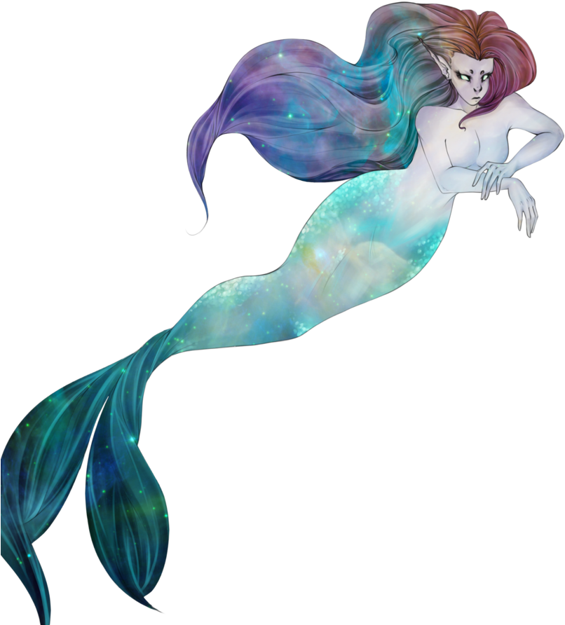 Mystical Mermaid Illustration PNG