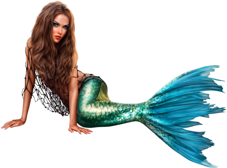 Mystical Mermaid Illustration PNG