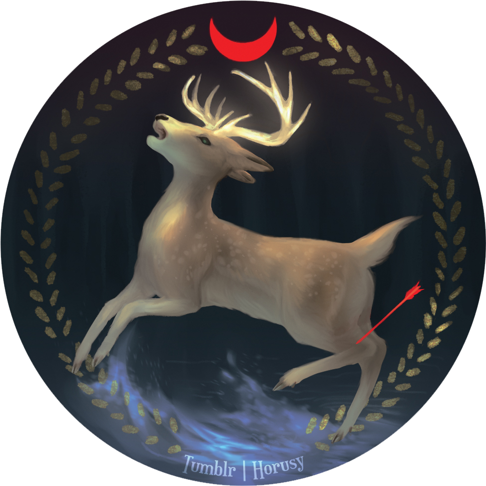 Mystical Night Elk PNG