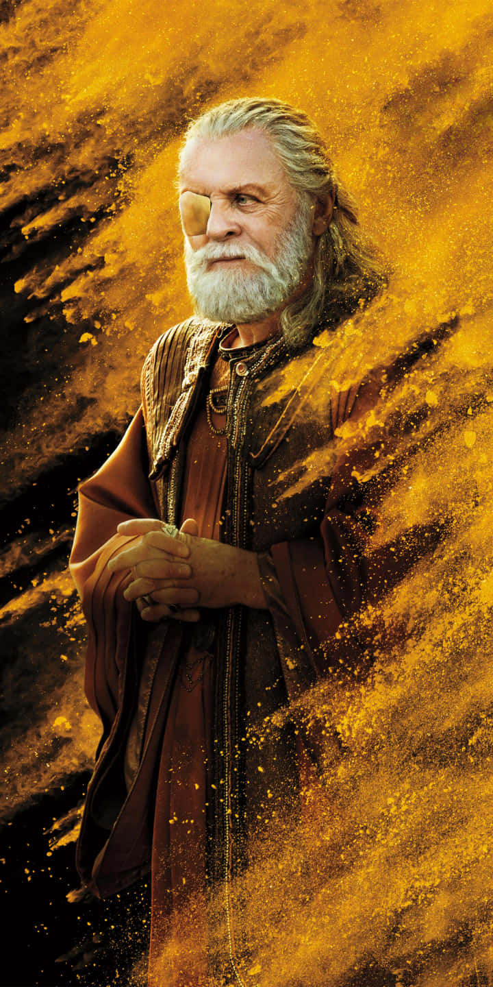 Mystical_ Odin_ Amidst_ Golden_ Dust.jpg Wallpaper