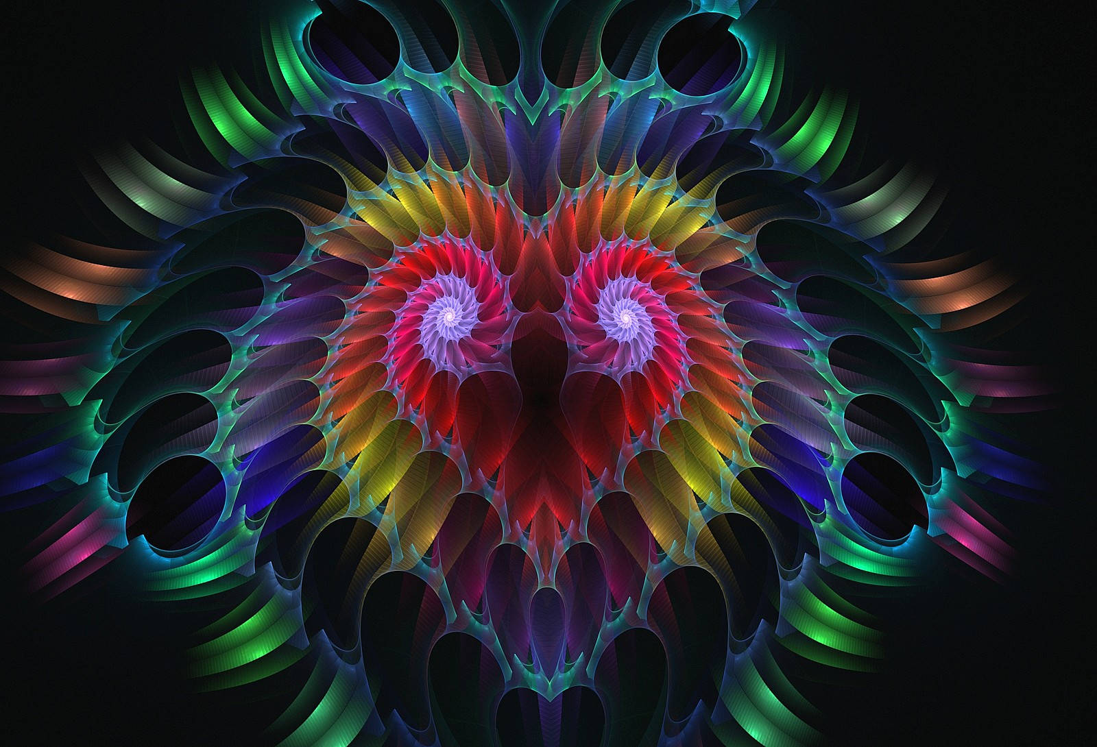 Mystical Owl Wildflower Heart Wallpaper