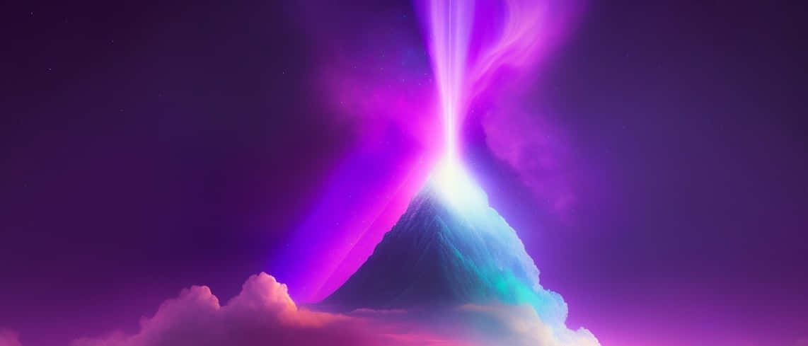 Mystical_ Purple_ Aura_ Mountain Wallpaper