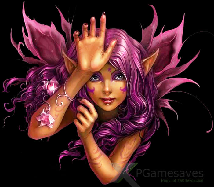 Mystical_ Purple_ Fairy PNG
