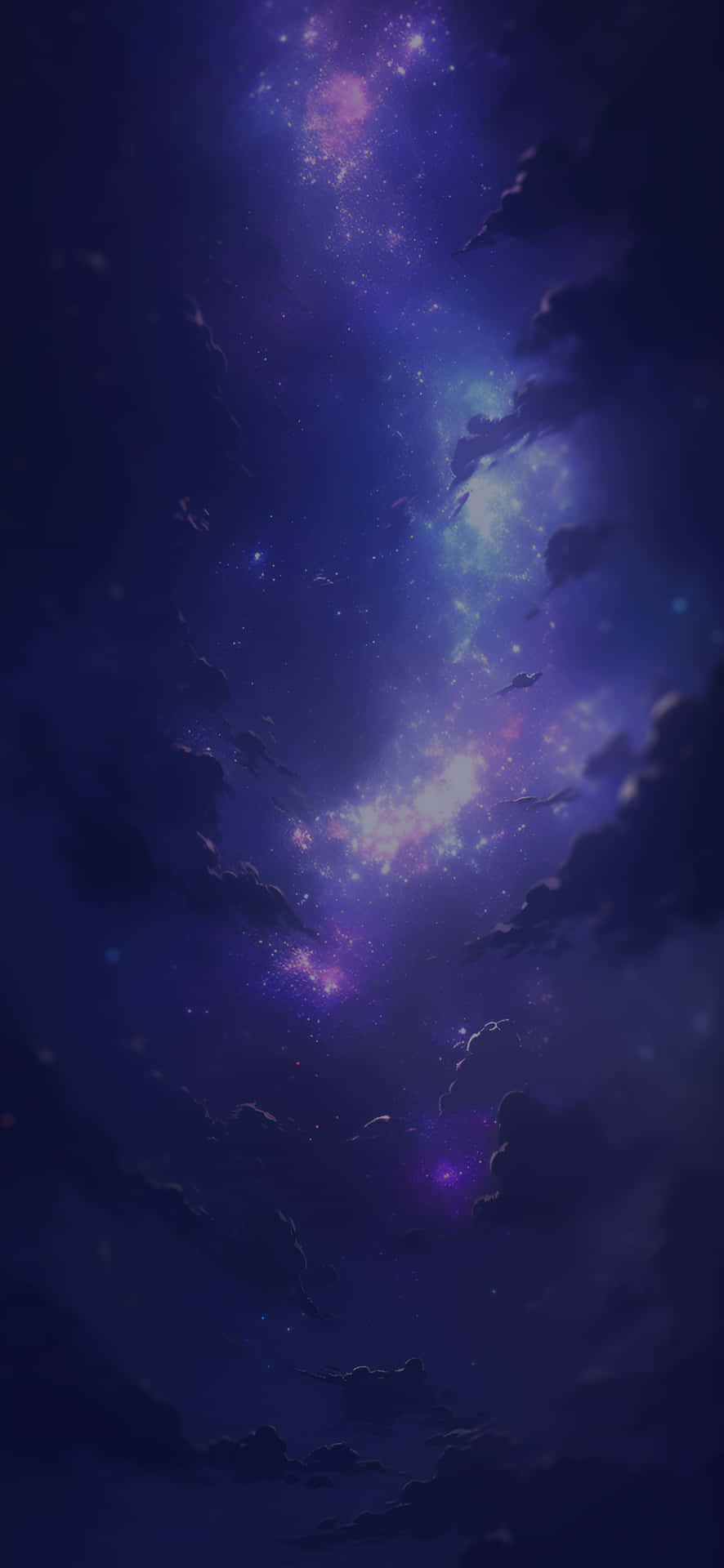 Mystical Purple Nebula Sky Wallpaper