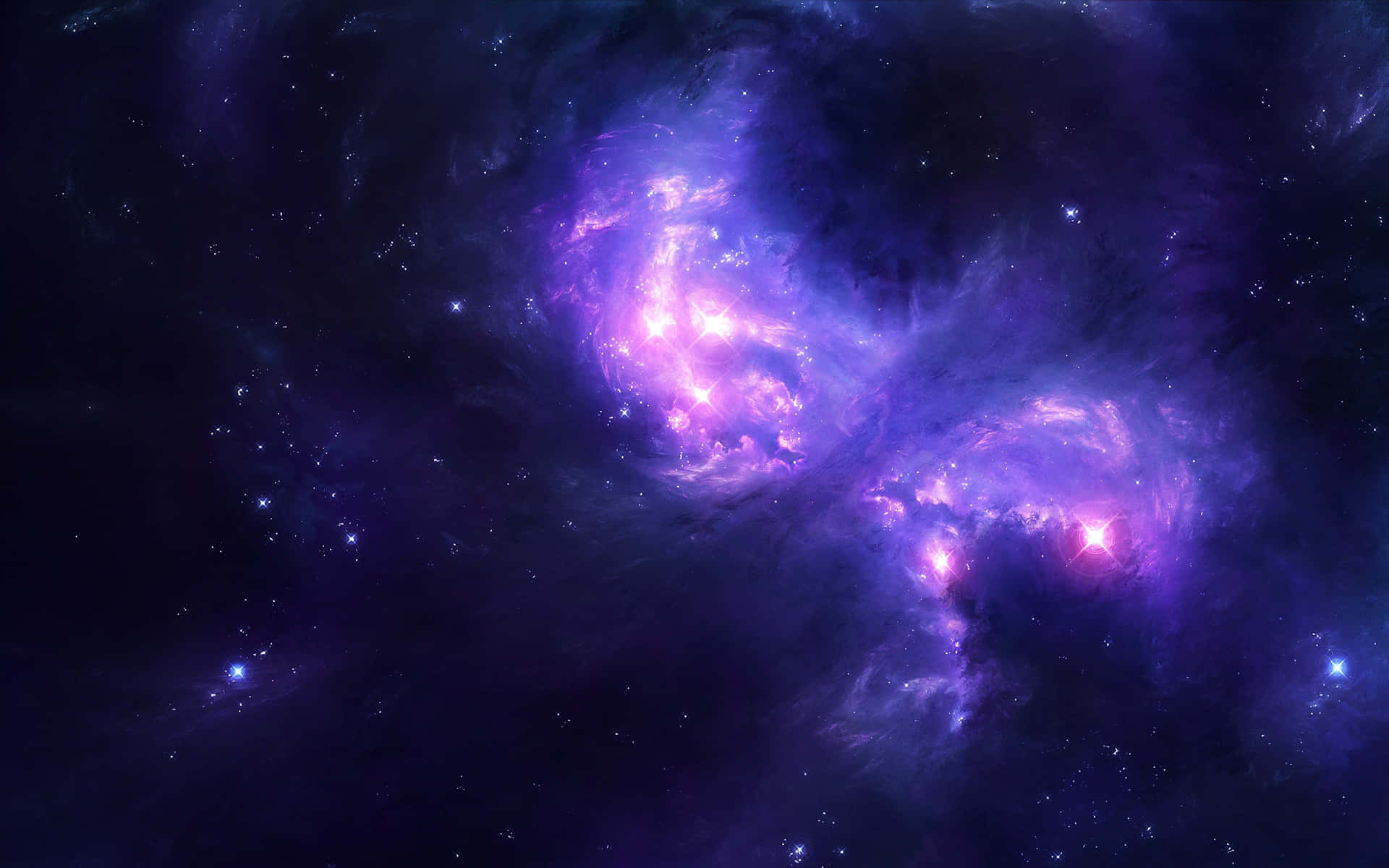 Mystical Purple Nebula Space Wallpaper